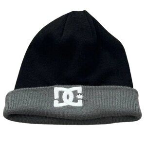 DC SHOES Men’s New Era Black & Gray Beanie Hat Cap with White Logo - One Size